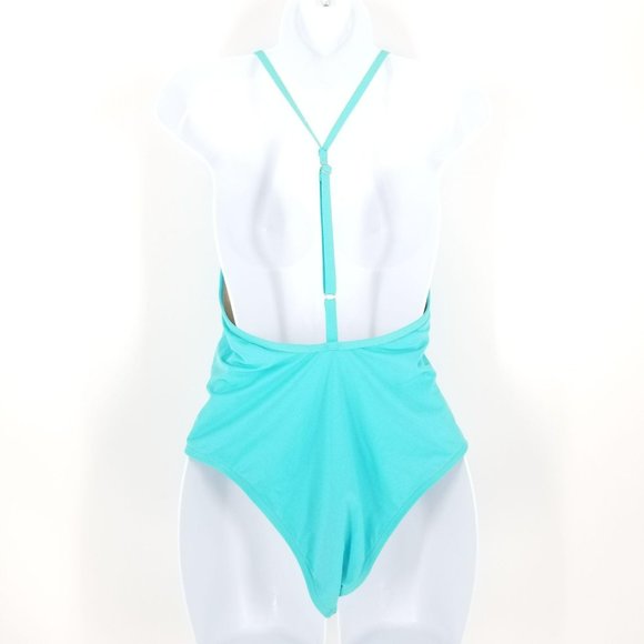 VYB Y-Back One Piece Swimsuit In Turquoise Blue size Medium - Picture 3 of 7